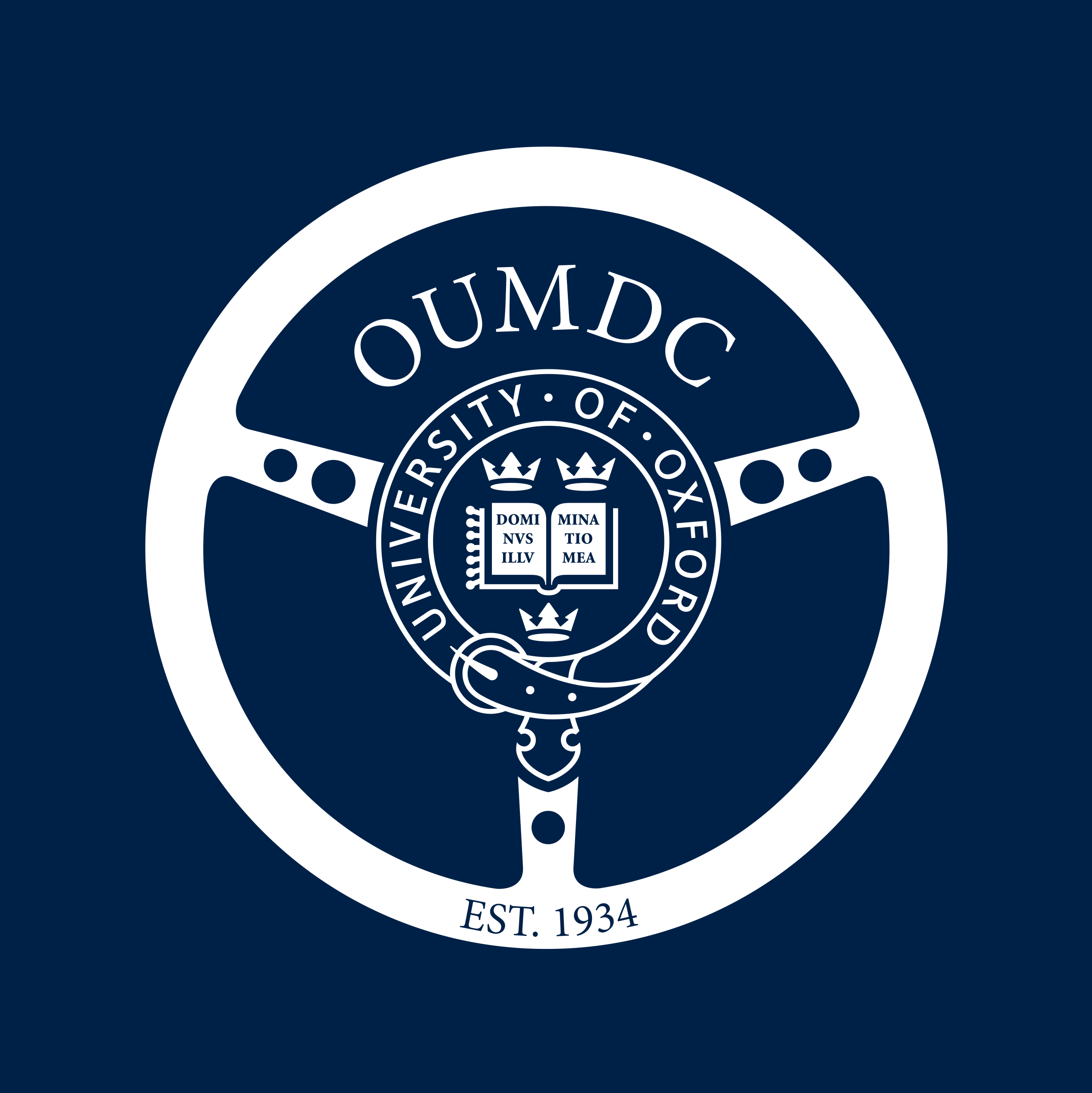 OUMDC White-on-Blue Logo